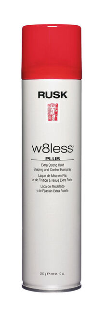 RUSK Designer Collection W8less Plus Extra Strong Hold Shaping and Control Hairspray RUSK Designer Collection W8less Plus Extra Strong Hold Shaping and Control Hairspray